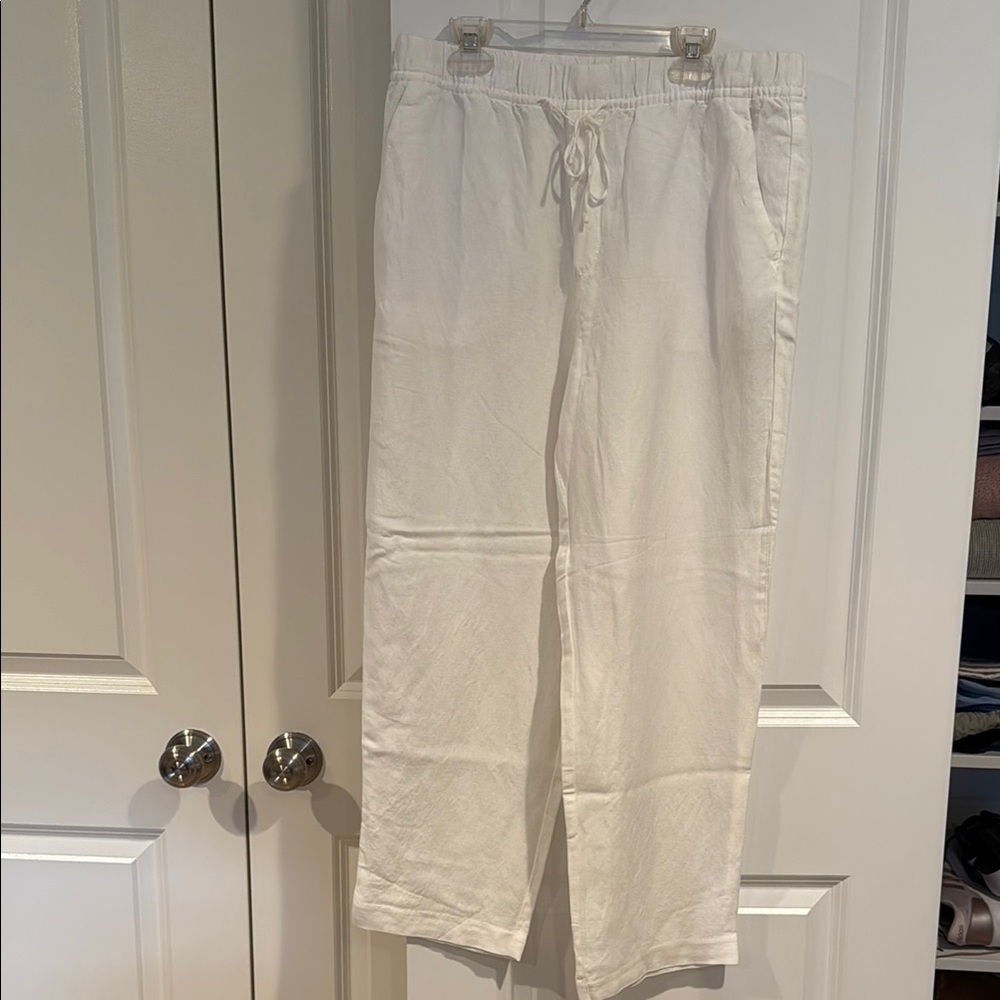 H&M White Linen Pants